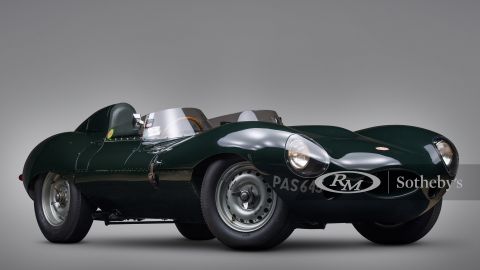 Foto frontal del 1955 Jaguar D-Type