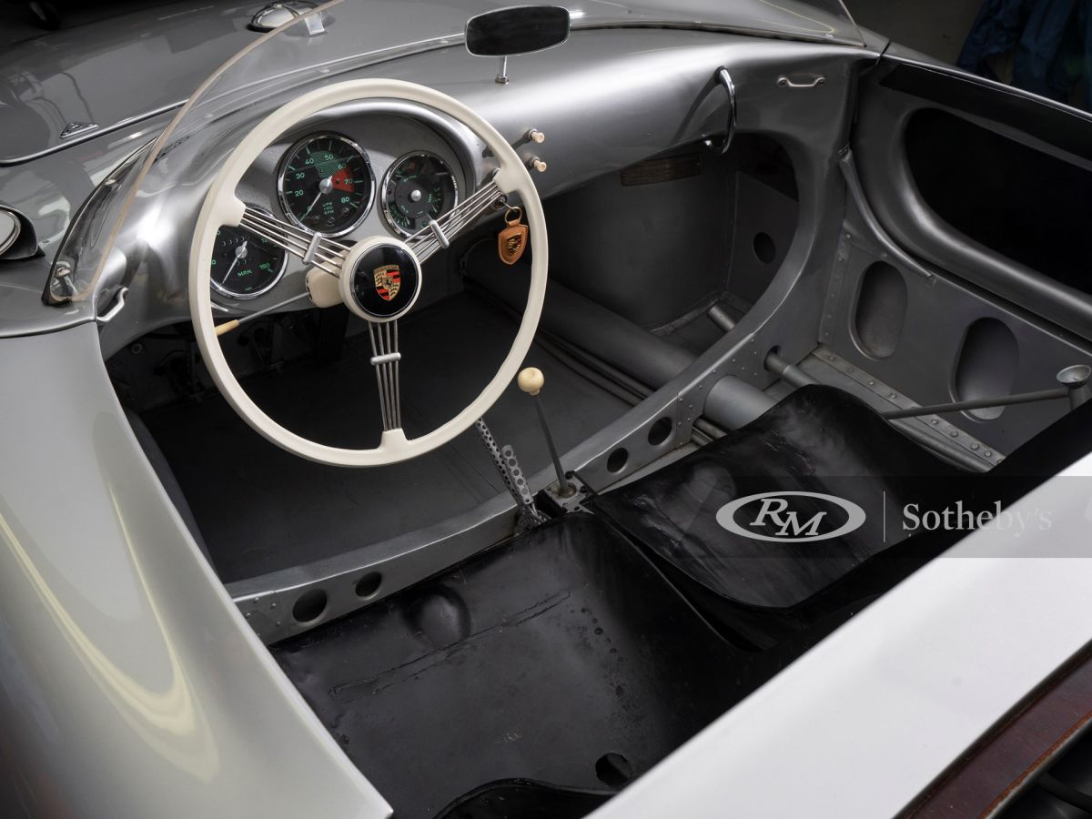 Foto del interior del 1955 Porsche 550 Spyder
