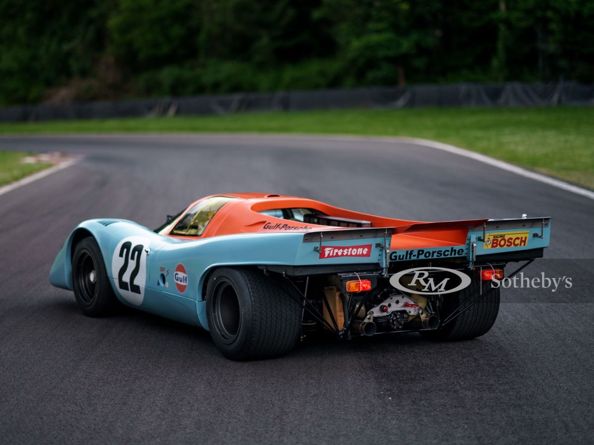 Foto de la parte trasera del 1970 Porsche 917 K