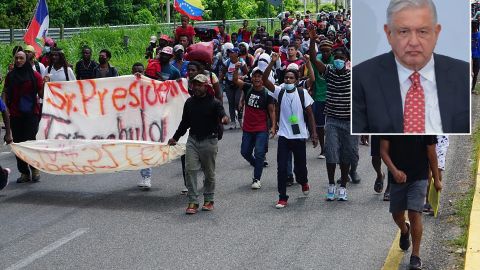 El presidente López Obrador advirtió que seguirá bloqueando la inmigración irregular.