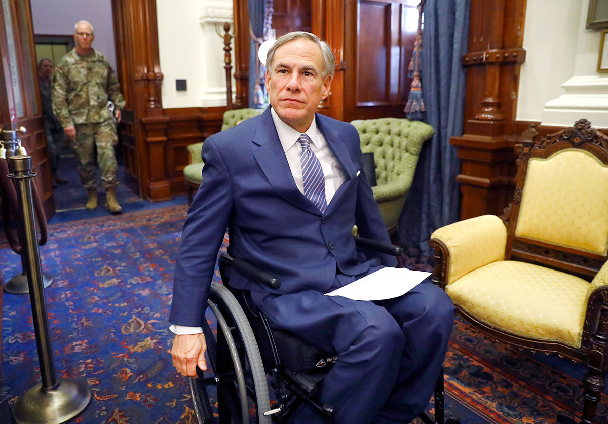 El gobernador Greg Abbott.