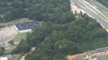 Vista aérea de las inundaciones en Waverly, Tennessee, el 21 de agosto.