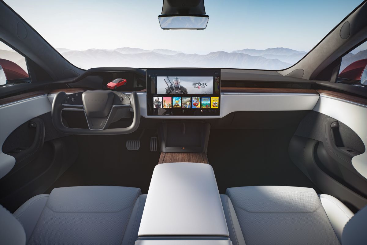 Foto del interior del Tesla Model S