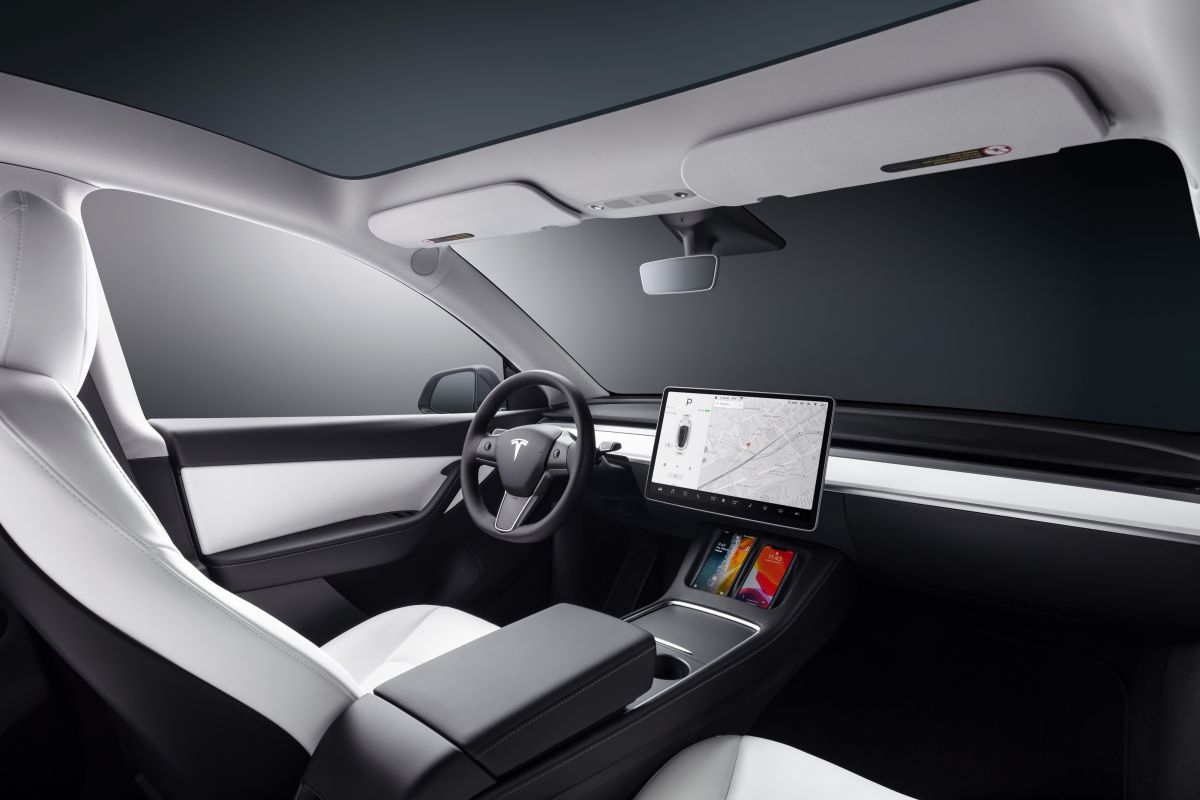 Foto del interior del Model Y de Tesla