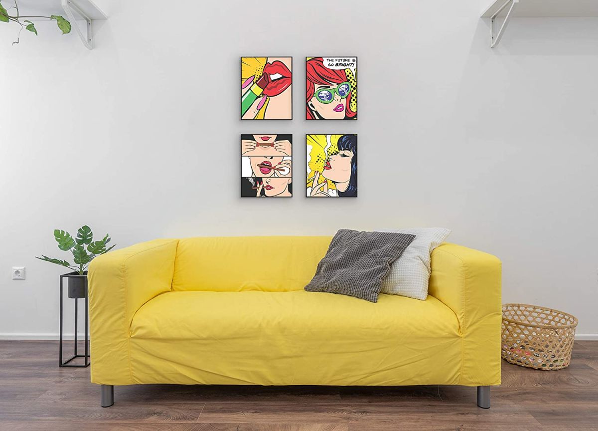 El pop art es reconocido por sus vibrantes colores que quedarán geniales en tu hogar