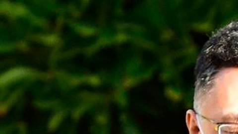 Imagen de Meng abandonando su casa en Vancouver el viernes.