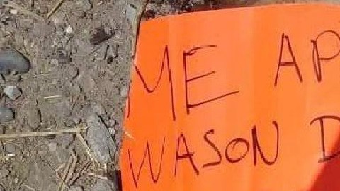 "Esto me pasó por matar niños y mujeres", dejan narcomensaje junto a restos del Wasón del Cártel de Los Salazar