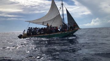Haitianos en embarcación