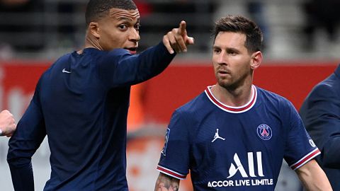 Kylian Mbappé y Lionel Messi