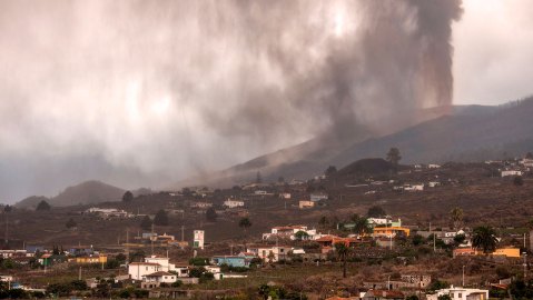 Volcán Cumbre Vieja en España.