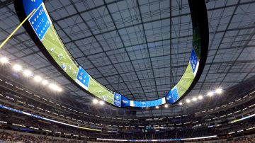 Una panorámica del impresionante SoFi Stadium en Inglewood, sede del Super Bowl LVI.