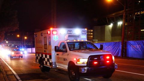 ATLANTA, GA - OCTOBER 15: Ebola patient Amber Vinson arrives by ambulance at Emory University Hospital on October 15, 2014 in Atlanta, Georgia. Nurse Amber Vinson joins Nina Pham as health workers who have contracted the Ebola virus at Texas Heath Presbyterian Hospital while treating patient Thomas Eric Duncan, who has since died. (Photo by Kevin C. Cox/Getty Images)