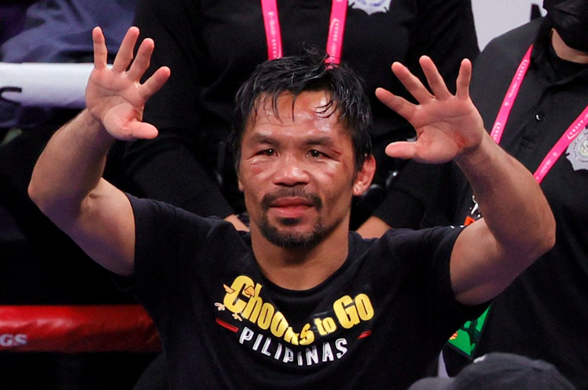 Pacquiao trades gloves for politics.  The fighter agrees to be a presidential candidate of the Philippines