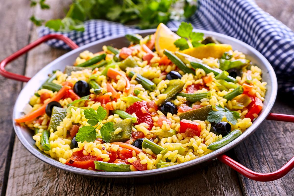 Paella vegetariana