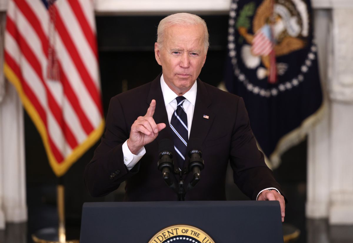 El presidente Joe Biden durante la presentación de sus seis pilares para combatir el virus