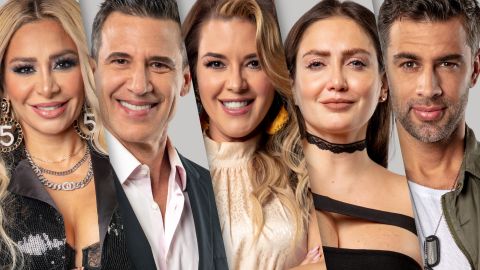 Cristina Eustace, Jorge Aravena, Alicia Machado, Celia Lora y Christina de la Campa