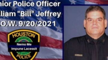 El oficial William "Bill" Jeffrey perdió la vida este lunes.