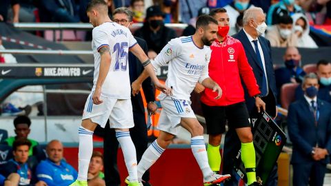 Federico Valverde entró en el segundo tiempo y debió ser sutituido por Carvajal.