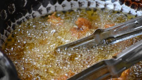 Aceite de cocina caliente