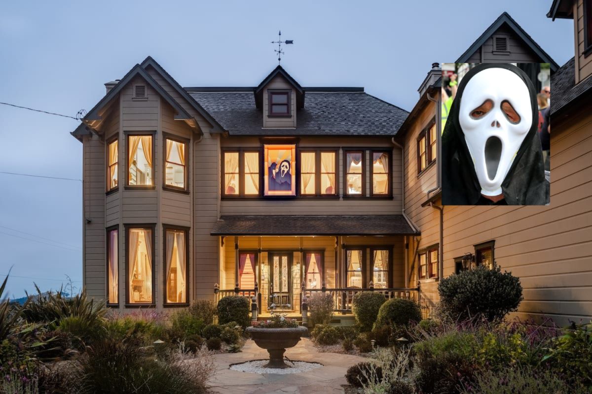 This awaits guests who rented the “Scream” house through Airbnb