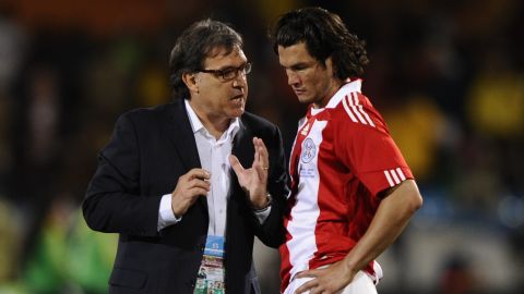 Gerardo Martino y Nelson Haedo Valdez