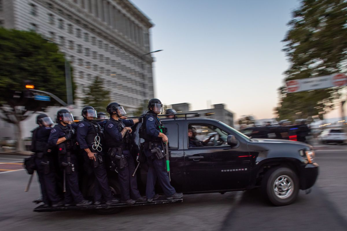 El incidente movilizó a numerosos oficiales del LAPD en el centro de Los Ángeles. Foto de archivo.