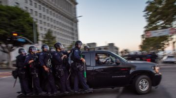 El incidente movilizó a numerosos oficiales del LAPD en el centro de Los Ángeles. Foto de archivo.
