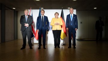 Boris Johnson, Angela Merkel, Joe Biden, Emmanuel Macron participan en la Cumbre del G20.