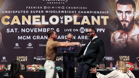 Saúl Álvarez y Caleb Plant
