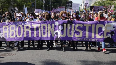 La Marcha de las Mujeres en Washington D.C. en defensa del derecho al aborto.