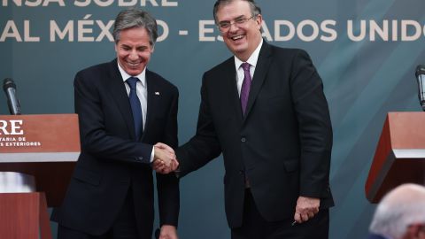 Antony Blinken y Marcelo Ebrard.