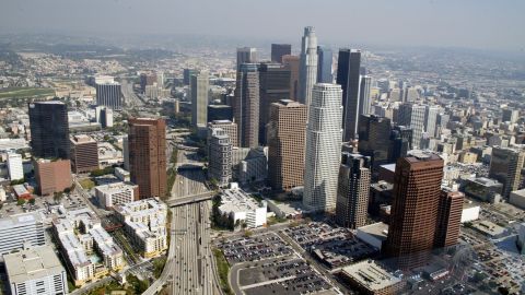 LOS ANGELES - MARCH 6: Downtown Los Angeles is photographed March 6, 2003 in Los Angeles, California. (Photo by Frazer Harrison/Getty Images)