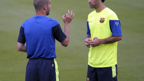 Rafael Márquez y Pep Guardiola
