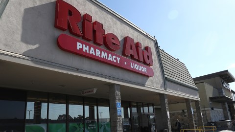 PACIFICA, CA - FEBRUARY 20: A sign is posted on the exterior of a Rite Aid store at the Fairmont Center on February 20, 2018 in Pacifica, California. Grocery chain Albertsons, a subsidiarie of Safeway Inc., announced that it will acquire Rite Aid in a cash and stock deal (Photo by Justin Sullivan/Getty Images)