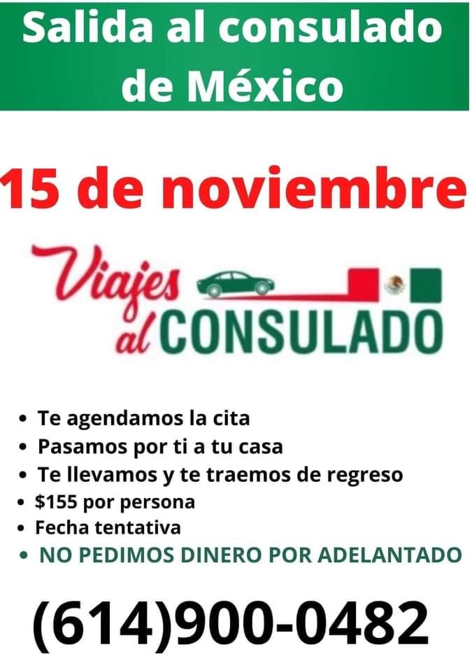 Oferta viajes al consulado de Indianapolis