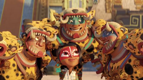 Maya con los Jaguares Trillizos, a los que pone voz Gael García Bernal.