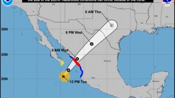 Pamela presenta vientos de hasta 177 kilómetros por hora cerca de Baja California Sur.