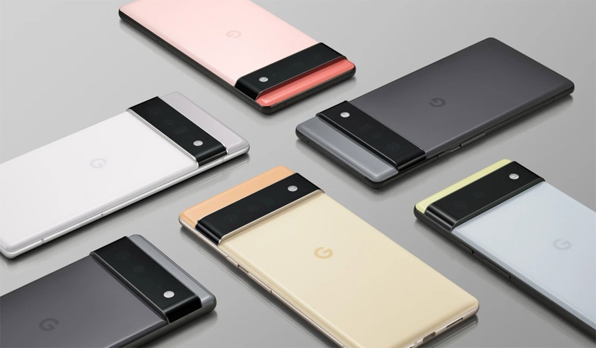 Google Pixel 6 en los diferentes colores disponibles.