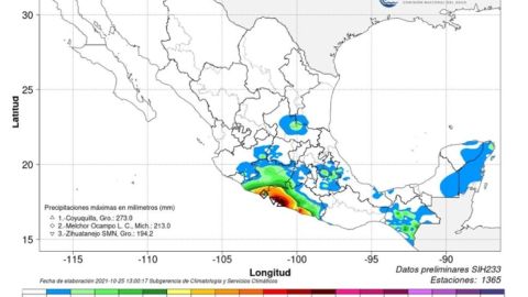 Expertos estiman que Rick se siga debilitando con el paso de los días mientras se adentra en tierras mexicanas.