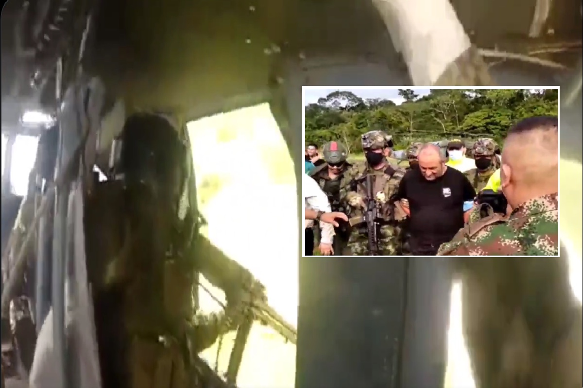VIDEO: Colombian Army fires from an artillery helicopter to arrest Otoniel, from the Gulf Clan