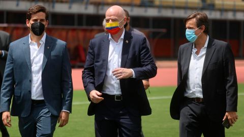 Gianni Infantino, presidente de la FIFA en su visita a Caracas, Venezuela