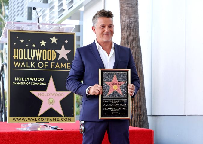 Alejandro Sanz recibe una estrella en el Hollywood Walk of Fame