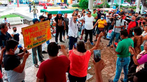 Migrantes en Tapachula Chiapas marcharán en caravana este sábado rumbo a la Ciudad de México.