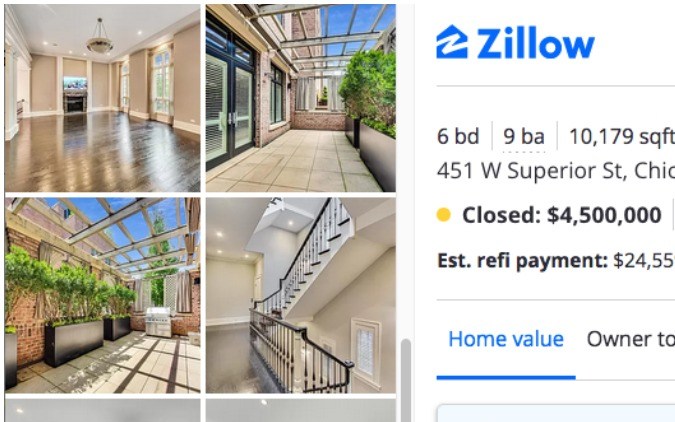 Juanita Jordan vivió por varios años en esta hermosa casa de Chicago (Zillow)