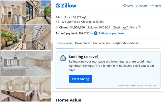 Juanita Jordan vivió por varios años en esta hermosa casa de Chicago (Zillow)