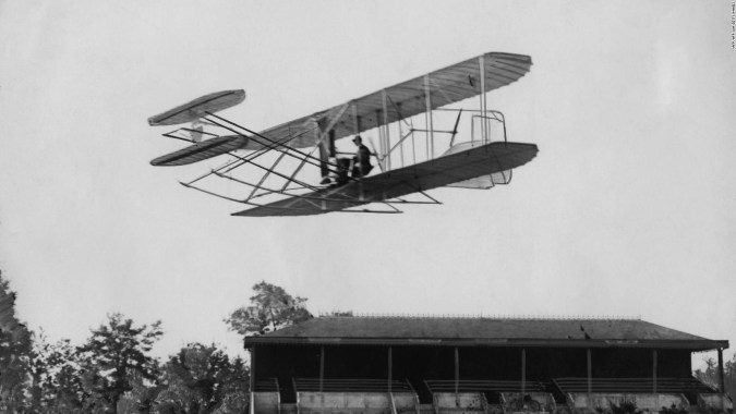 Foto del aeroplano de los hermanos Wright