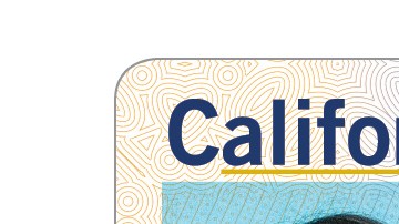 Imagen de una licencia de conducir de California con Real ID