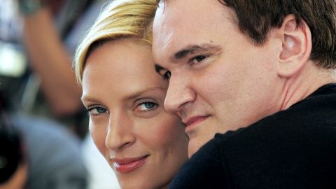 Uma Thurman y Quentin Tarantino en la presentación de 'Kill Bill 2' en 2004.