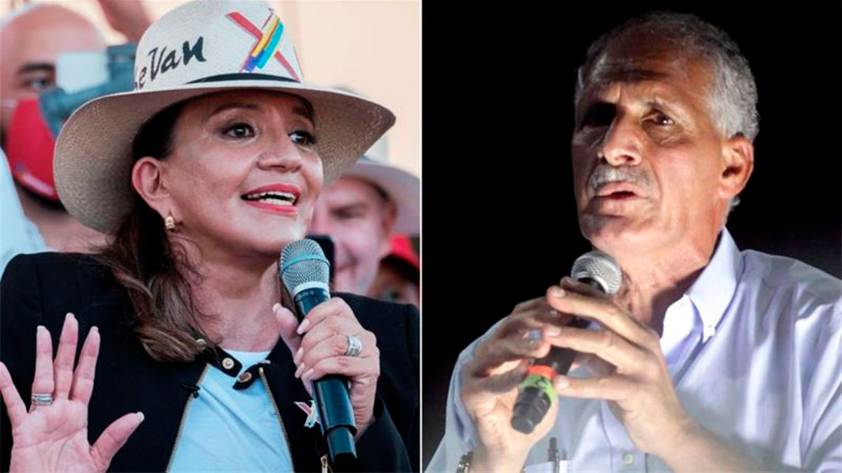 Xiomara Castro y Nasry Asfura son los principales candidatos a la presidencia.
