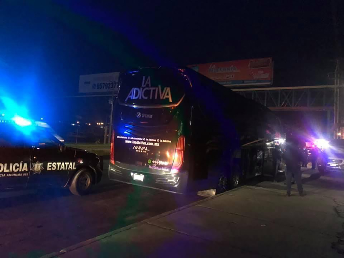 Drug traffickers fulfilled their threat: La Adictiva’s bus shot at the exit of the Metepec Fair